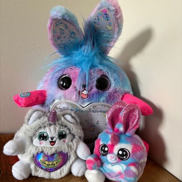 Lot of 3 Rainbowcorns Zuru Puppy Peas Bunnycorn Talkin Jelly Shake Surprise 12" - Picture 1 of 11